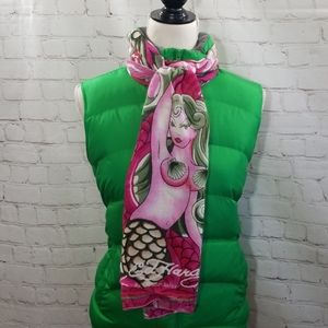 Ed Hardy Pink Mermaid Scarf By Christian Audigier